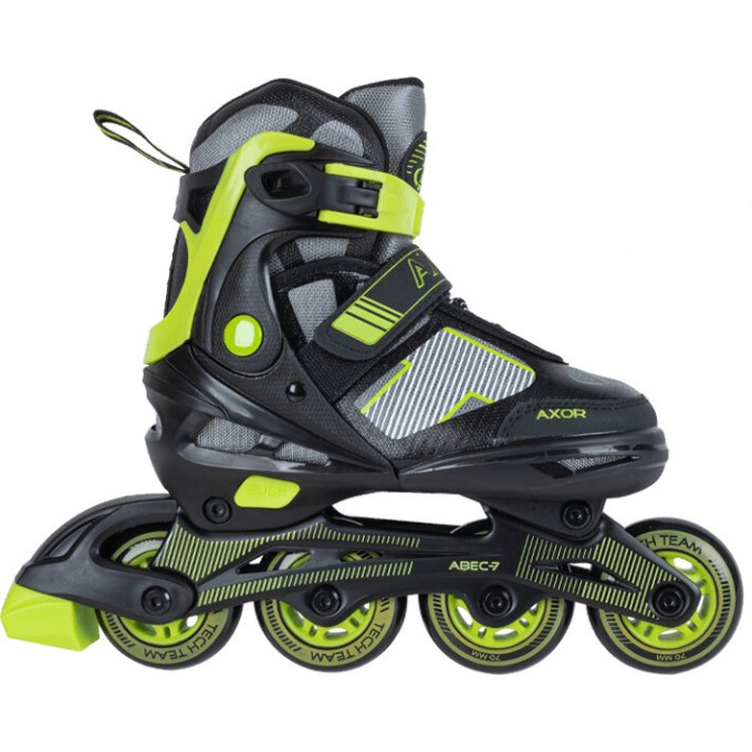 Ролики TECH TEAM AXOR р.34-37 (M) зеленый NN007453